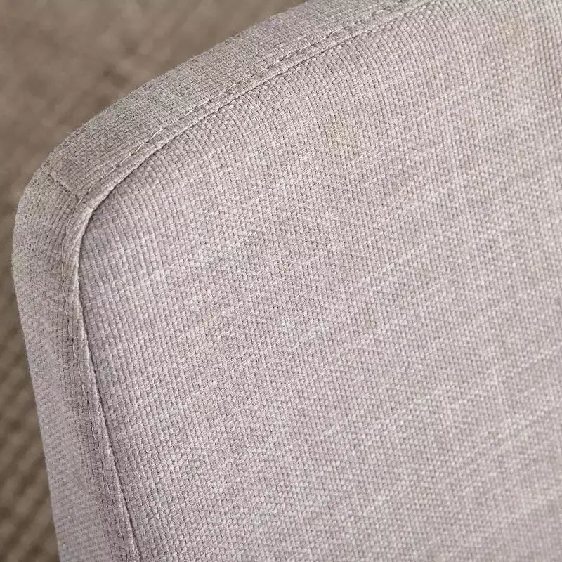 Sedia da pranzo imbottita grigio chiaro in stile Mid-Century, finitura noce, set da 2