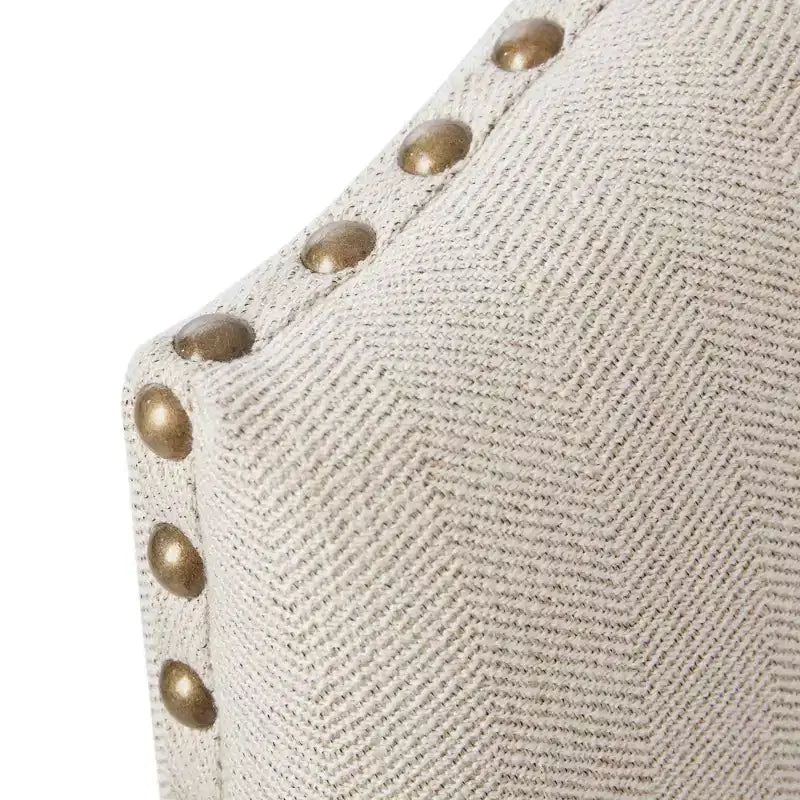 Sedia da pranzo alta con schienale, senza braccioli, beige, set da 2