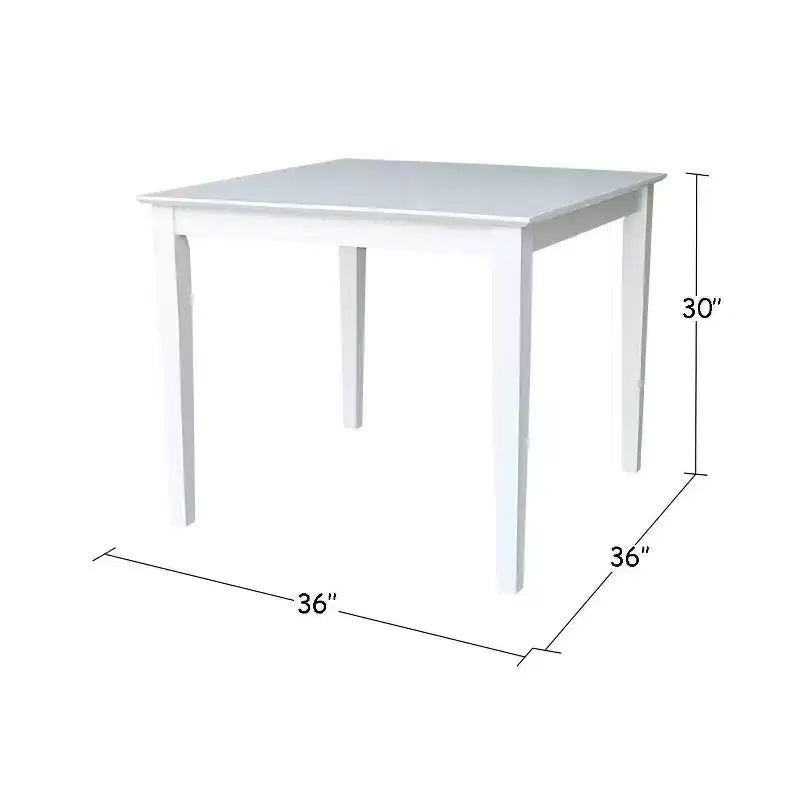 Tavolo da pranzo quadrato bianco, 4 posti