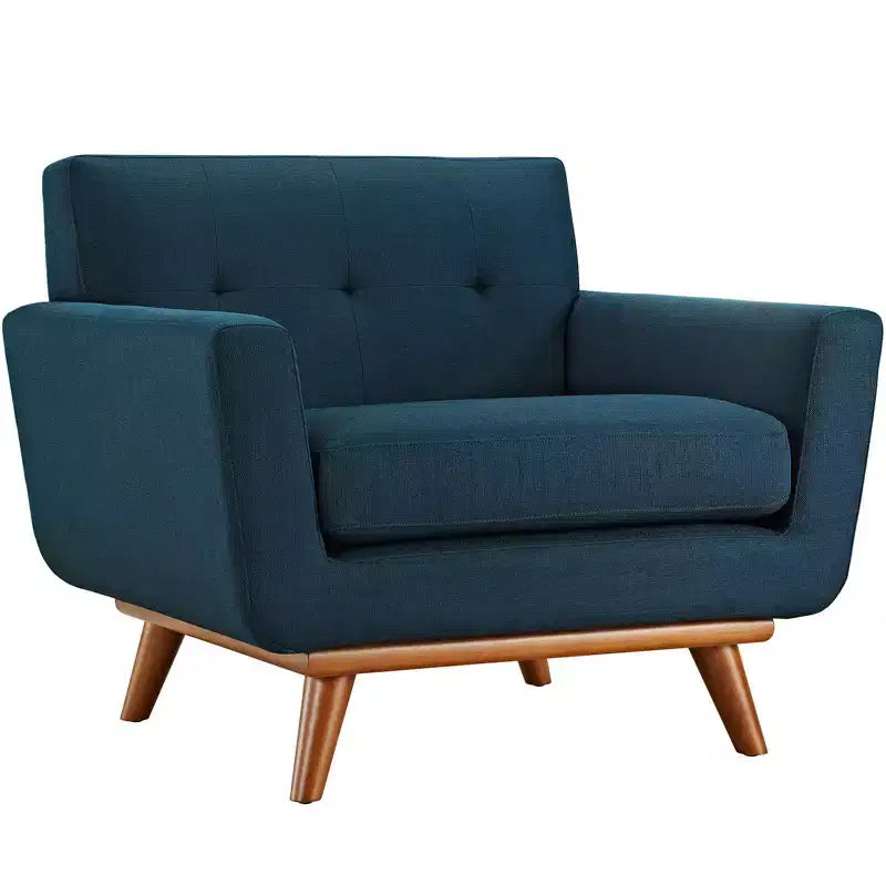 Set poltrona imbottita e pouf Azure – 2 pezzi, 1 posto