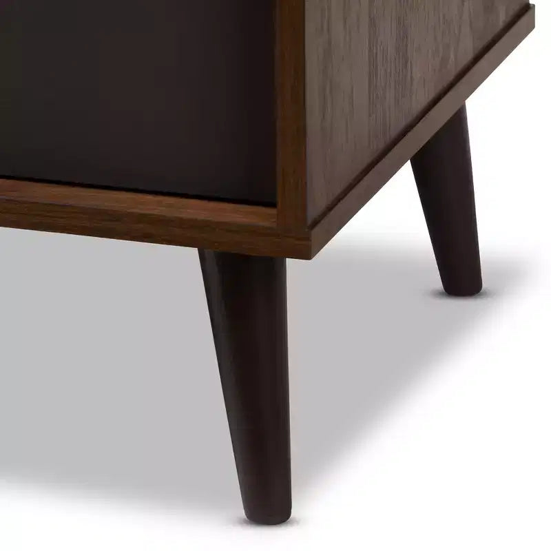 Mobile TV Noce Marrone/Grigio Scuro, Stile Moderno, Adatto per TV fino a 55"