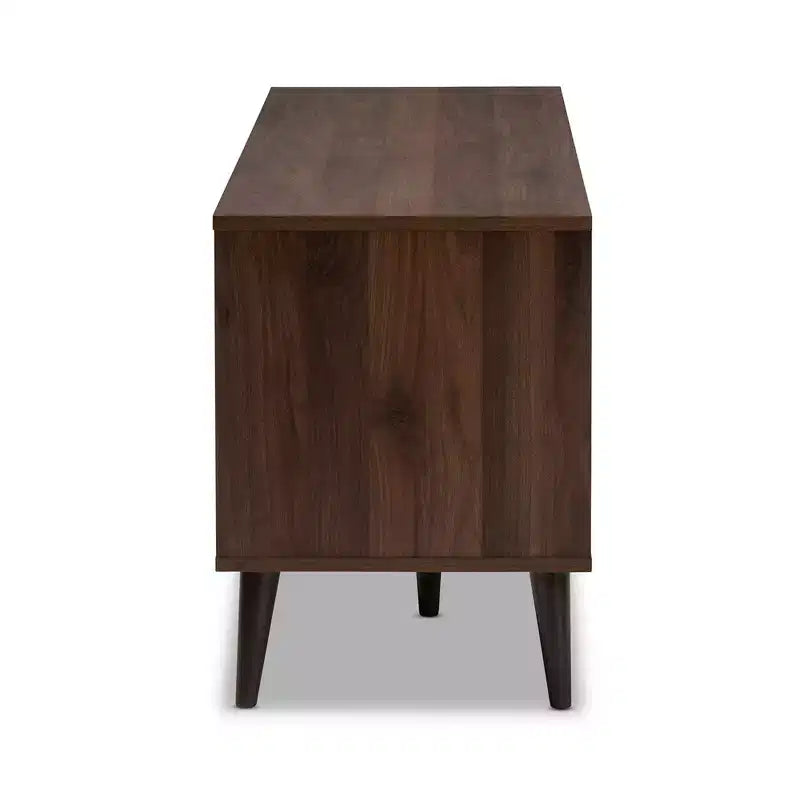 Mobile TV Noce Marrone/Grigio Scuro, Stile Moderno, Adatto per TV fino a 55"