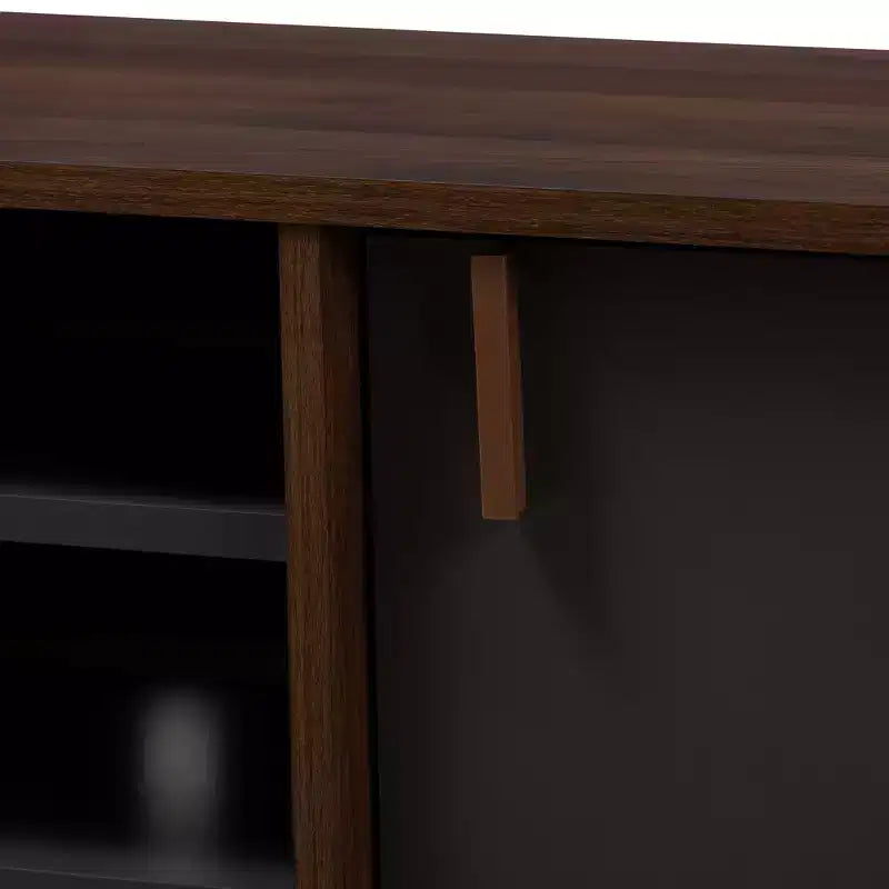 Mobile TV Noce Marrone/Grigio Scuro, Stile Moderno, Adatto per TV fino a 55"