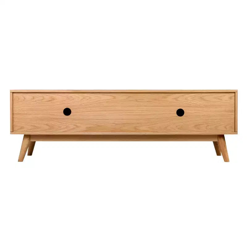 Mobile Porta TV Abacus per TV fino a 67" Rovere/Bianco - Universal Expert: Madia con gestione cavi