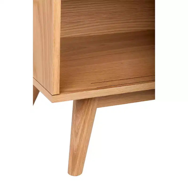 Mobile Porta TV Abacus per TV fino a 67" Rovere/Bianco - Universal Expert: Madia con gestione cavi