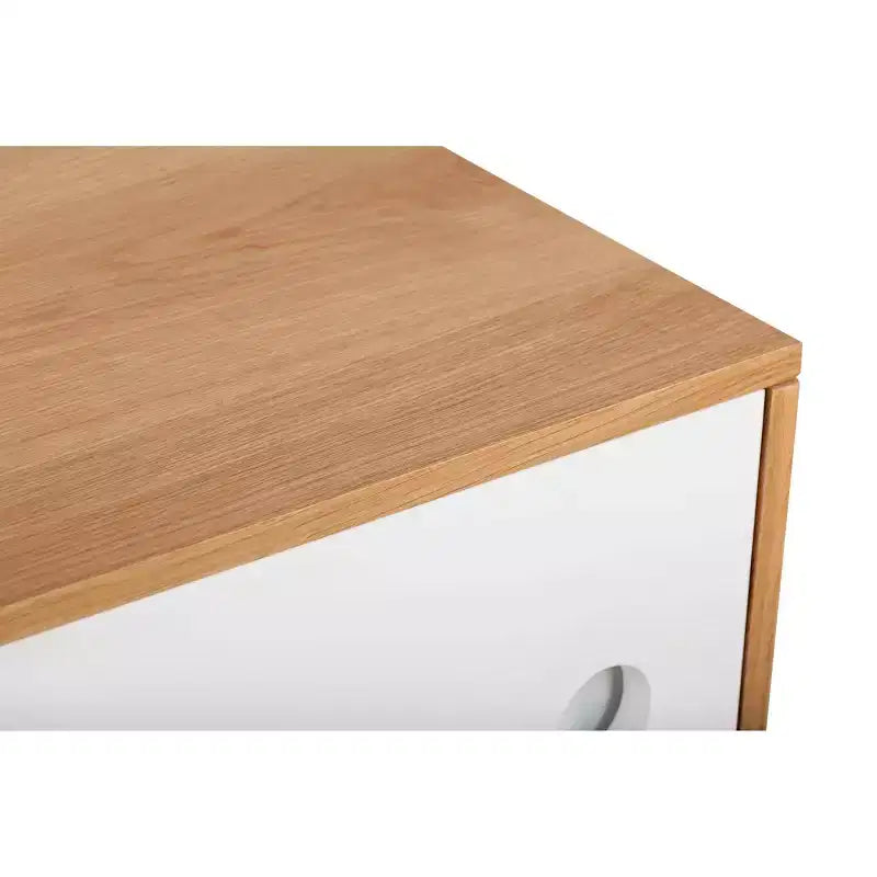 Mobile Porta TV Abacus per TV fino a 67" Rovere/Bianco - Universal Expert: Madia con gestione cavi