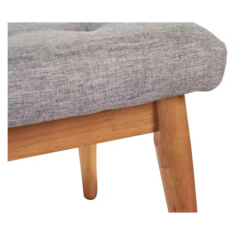 Panca rivestita in lino, finitura Acorn, 2 posti