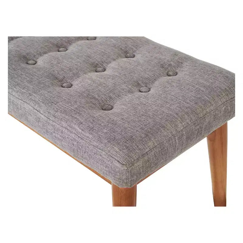 Panca rivestita in lino, finitura Acorn, 2 posti