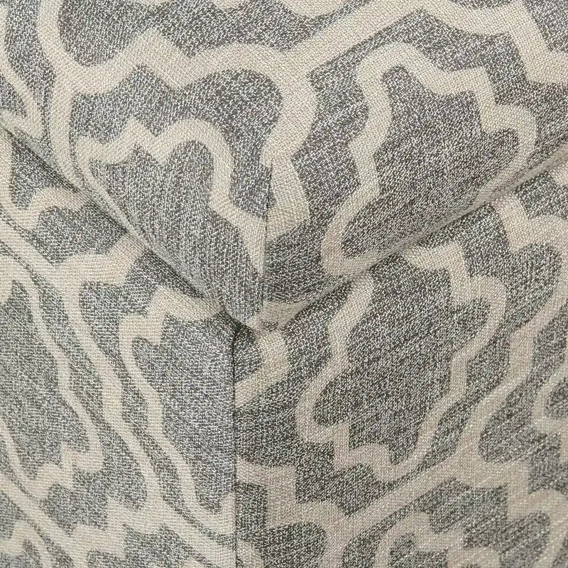 Pouf Contenitore Quadrato Geometrico Grigio, Posti a Sedere 1