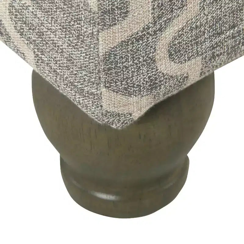 Pouf Contenitore Quadrato Geometrico Grigio, Posti a Sedere 1