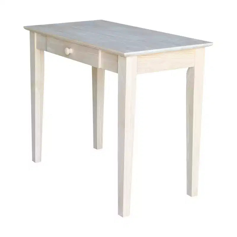 Scrivania in legno massello non rifinito, per una persona, 91 cm L x 51 cm P x 76 cm H