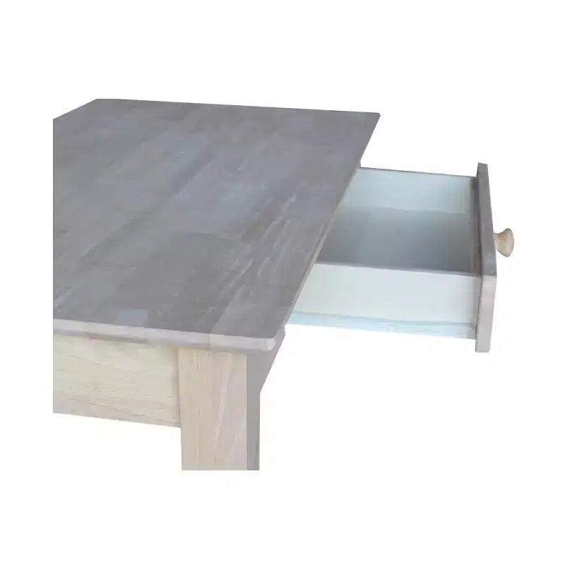 Scrivania in legno massello non rifinito, per una persona, 91 cm L x 51 cm P x 76 cm H