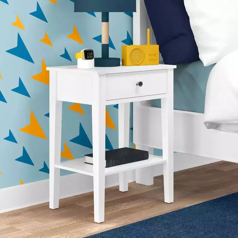 Tavolino in Legno Classico Bianco, 1 Pezzo