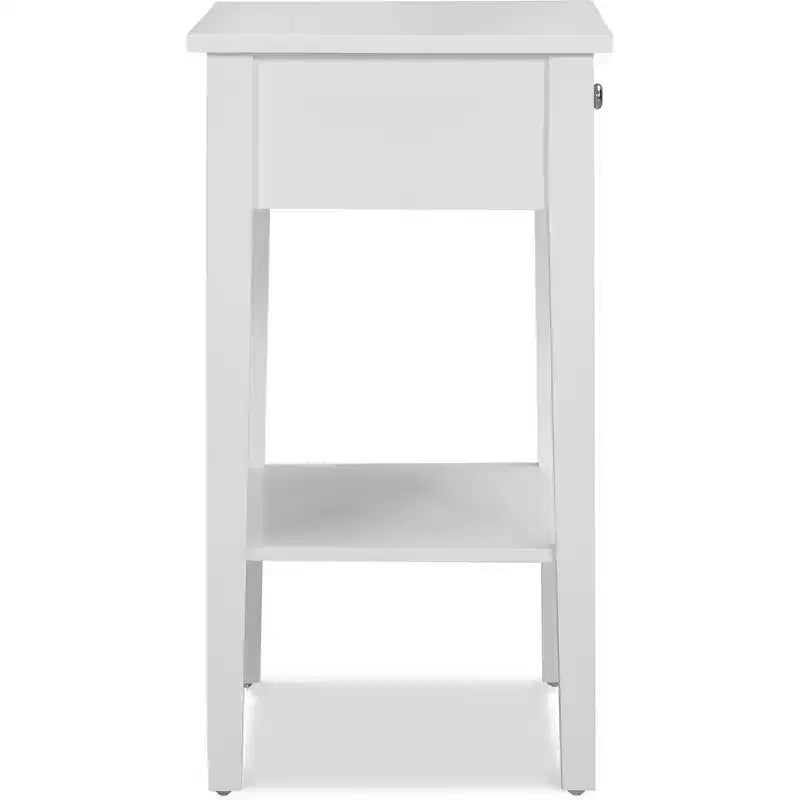 Tavolino in Legno Classico Bianco, 1 Pezzo