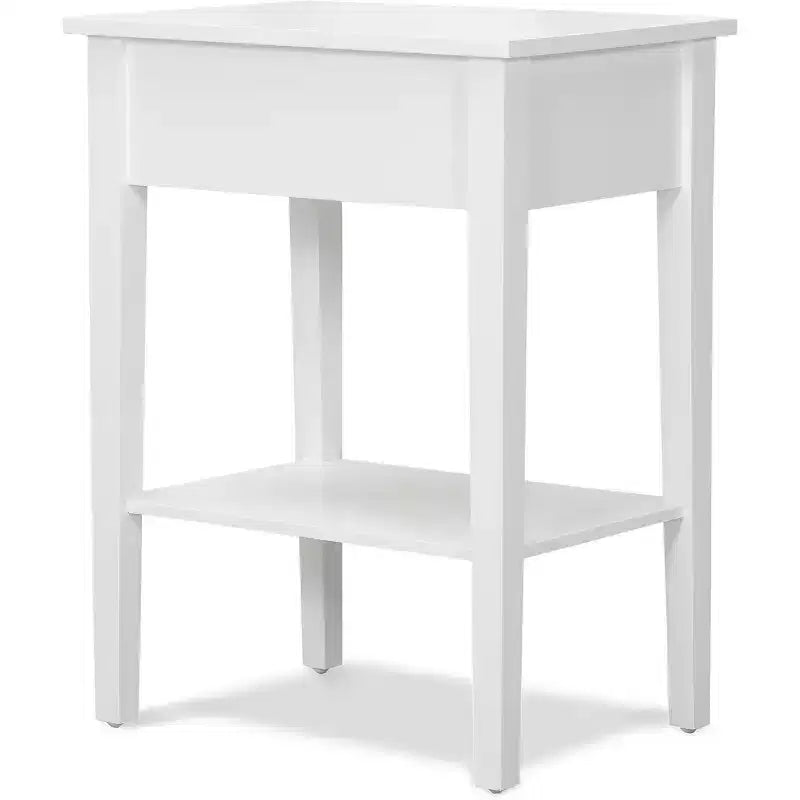 Tavolino in Legno Classico Bianco, 1 Pezzo
