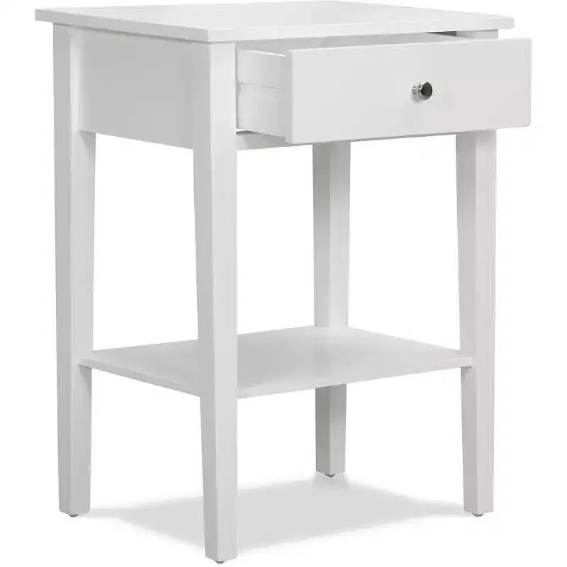 Tavolino in Legno Classico Bianco, 1 Pezzo