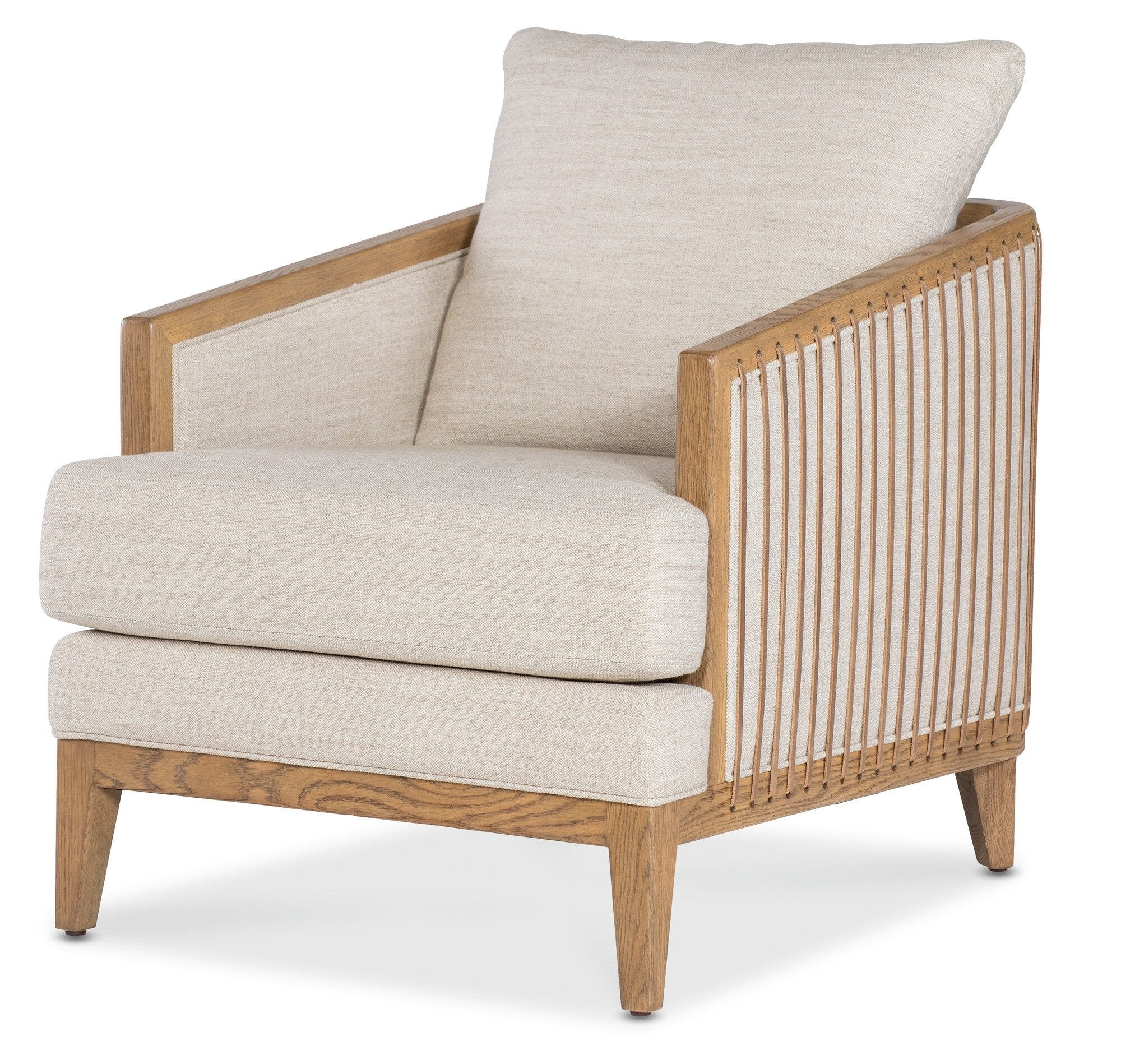 Poltrona fissa - Misure 27.75"L x 36"P x 35.25"A Seduta: 23"L x 22"P x 18.25"A Materiale: 70% poliestere, 20% viscosa, 10% lino