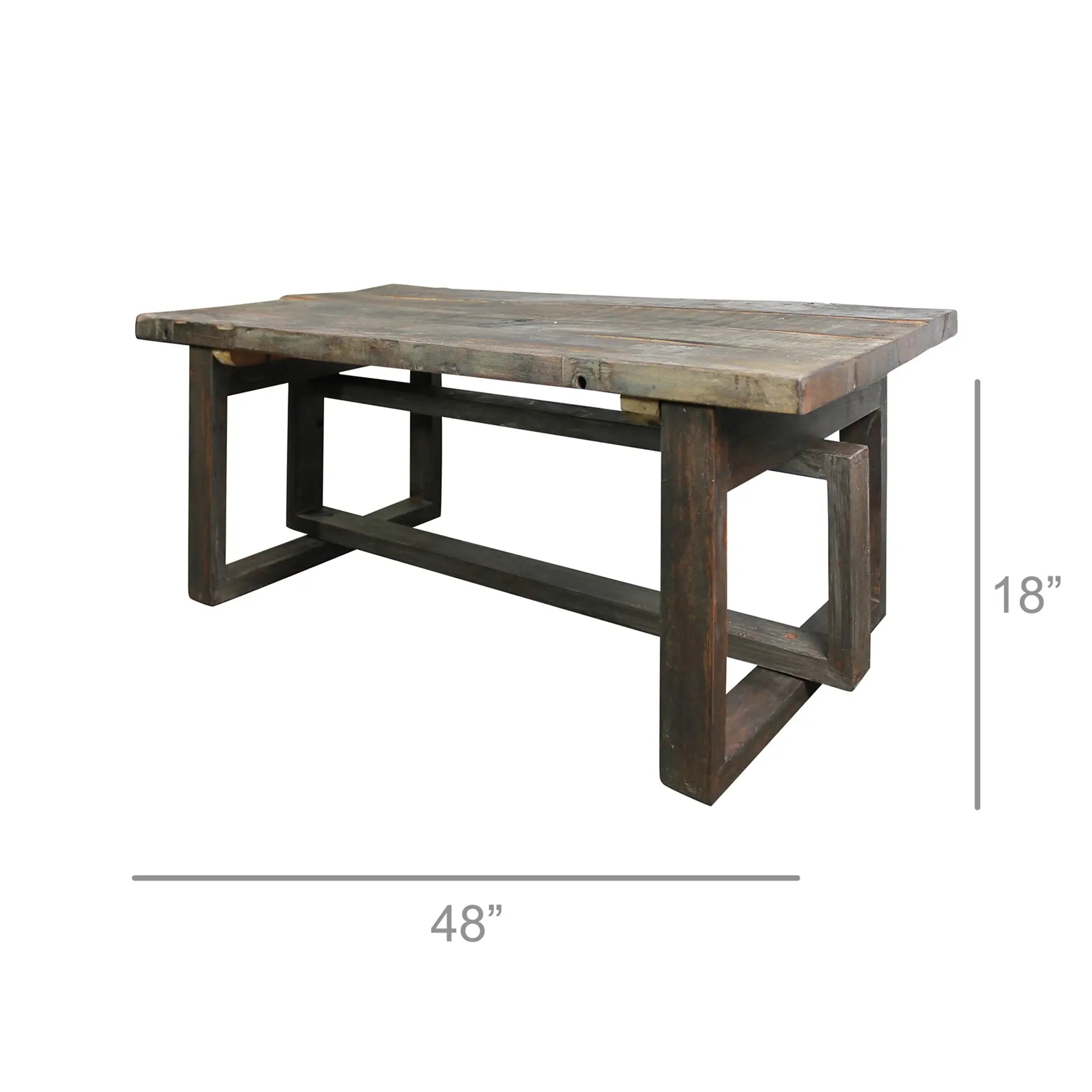 Tavolino da salotto - Misure 122 cm L x 61 cm P x 46 cm A. Montaggio richiesto - Aggiungete un tocco rustico moderno a qualsiasi spazio con questo pezzo recuperato, caratterizzato da un piano riccamente invecchiato.