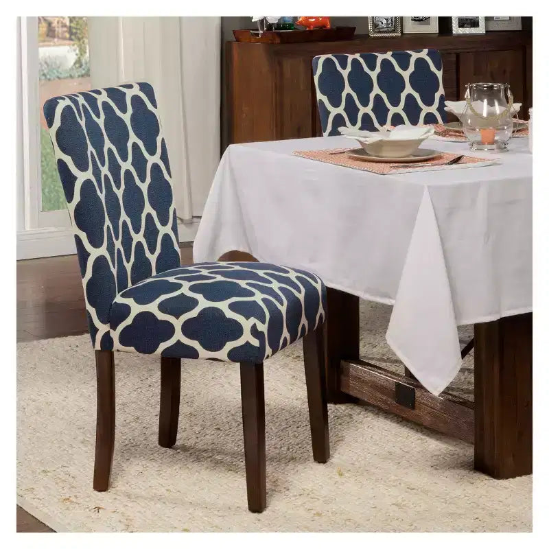 Sedia da pranzo Parsons imbottita, senza braccioli, set da 2 – Diversi colori