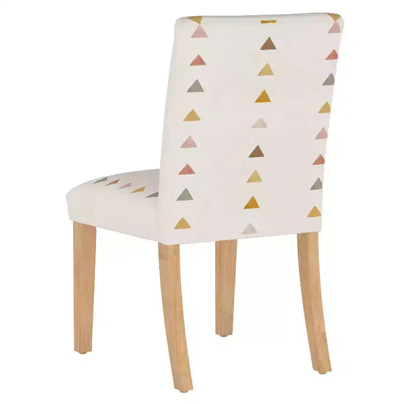 Sedia da pranzo senza braccioli stampata crema/nera e color senape, 1 posto