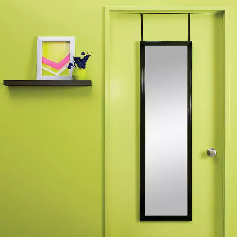Specchio a figura intera da appendere alla porta, bianco/nero, rettangolare, 1 persona