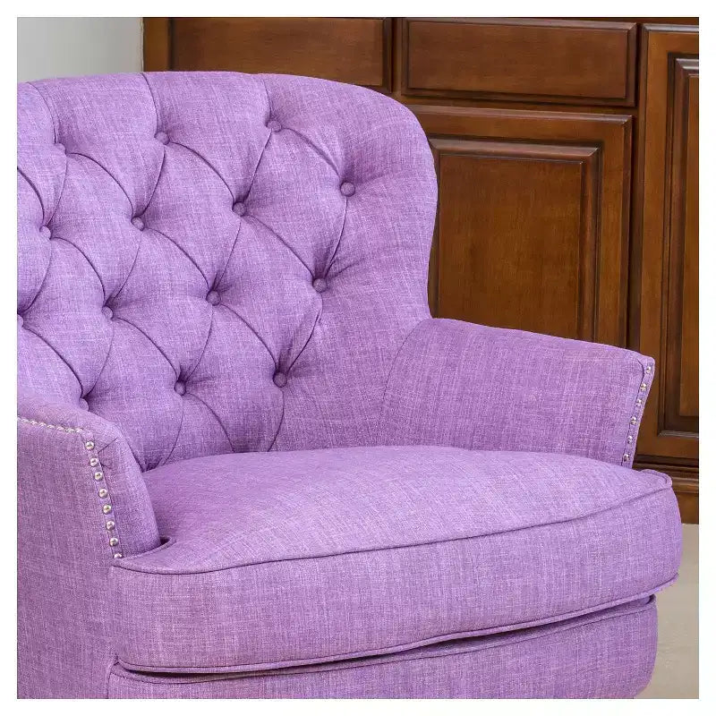 Poltrona Club capitonné – Celeste / Viola chiaro / Blu navy, Singola