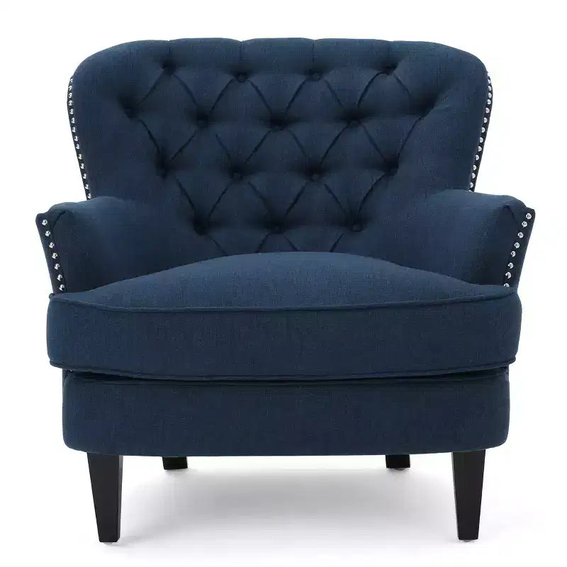 Poltrona Club capitonné – Celeste / Viola chiaro / Blu navy, Singola