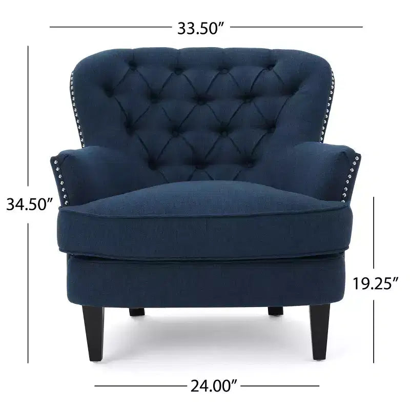 Poltrona Club capitonné – Celeste / Viola chiaro / Blu navy, Singola