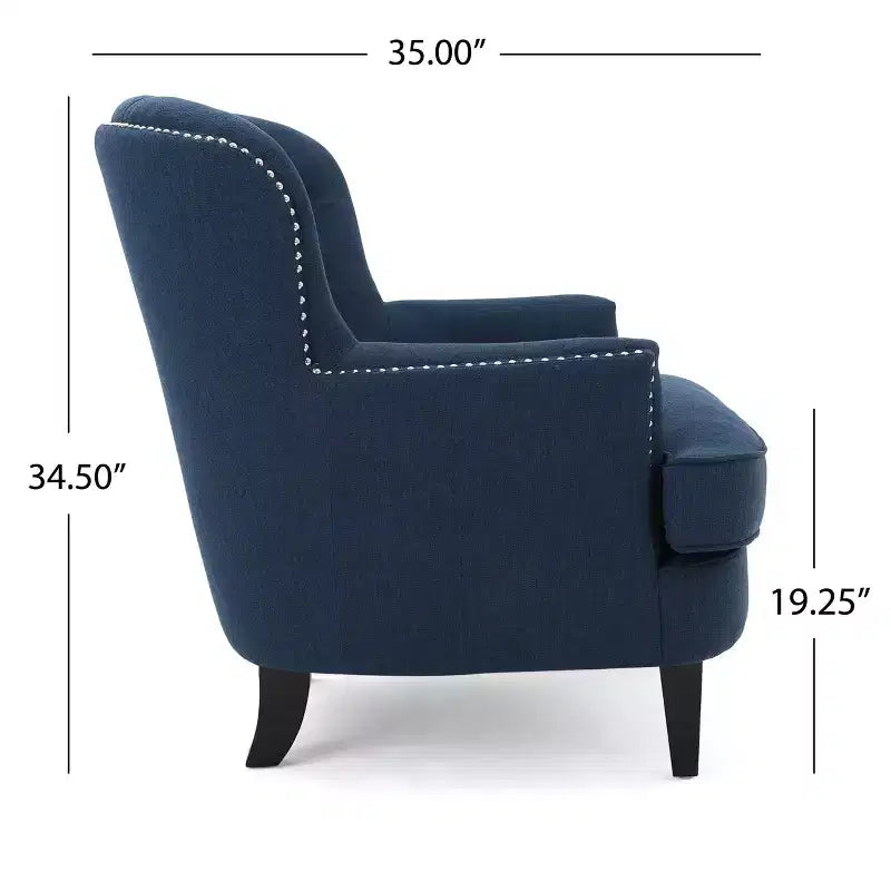 Poltrona Club capitonné – Celeste / Viola chiaro / Blu navy, Singola