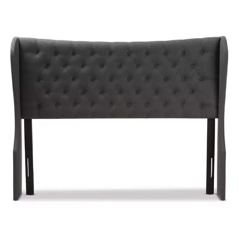Testata in tessuto trapuntato con bottoni a orecchie Cadence Modern and Contemporary - Baxton Studio
