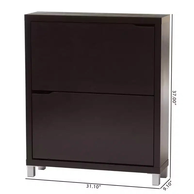Scarpiera moderna a 2 cassetti Simms - Baxton Studio