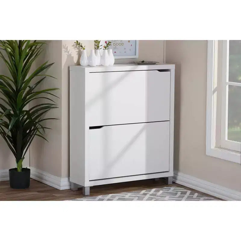 Scarpiera moderna a 2 cassetti Simms - Baxton Studio