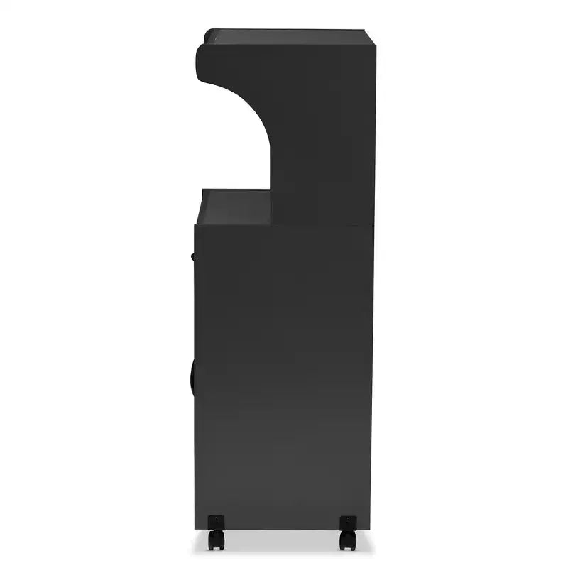 Mobile cucina grigio scuro/marrone con cassetti e ripiani, montaggio in 1 persona