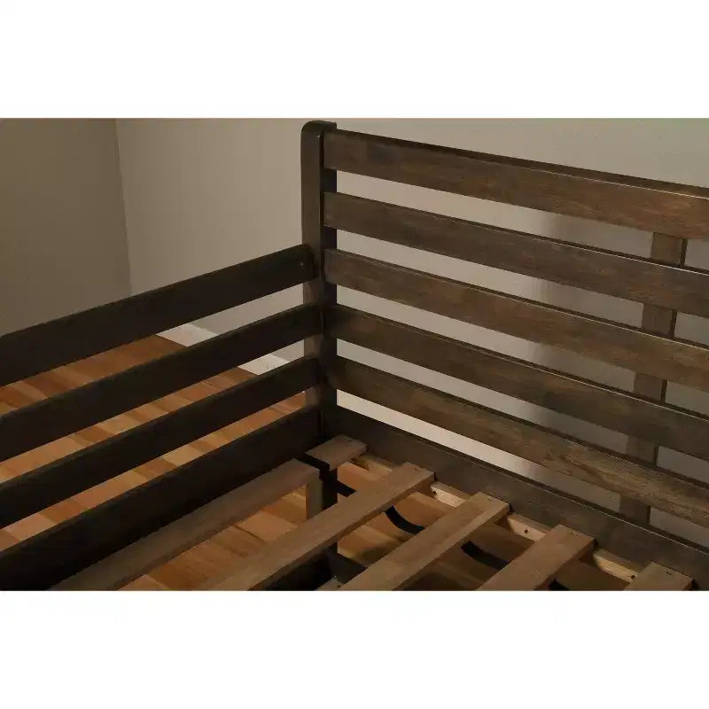 Telaio divano letto estraibile a doghe doppie, Barbados / Noce rustico, 2 posti letto