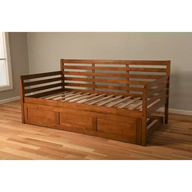 Telaio divano letto estraibile a doghe doppie, Barbados / Noce rustico, 2 posti letto