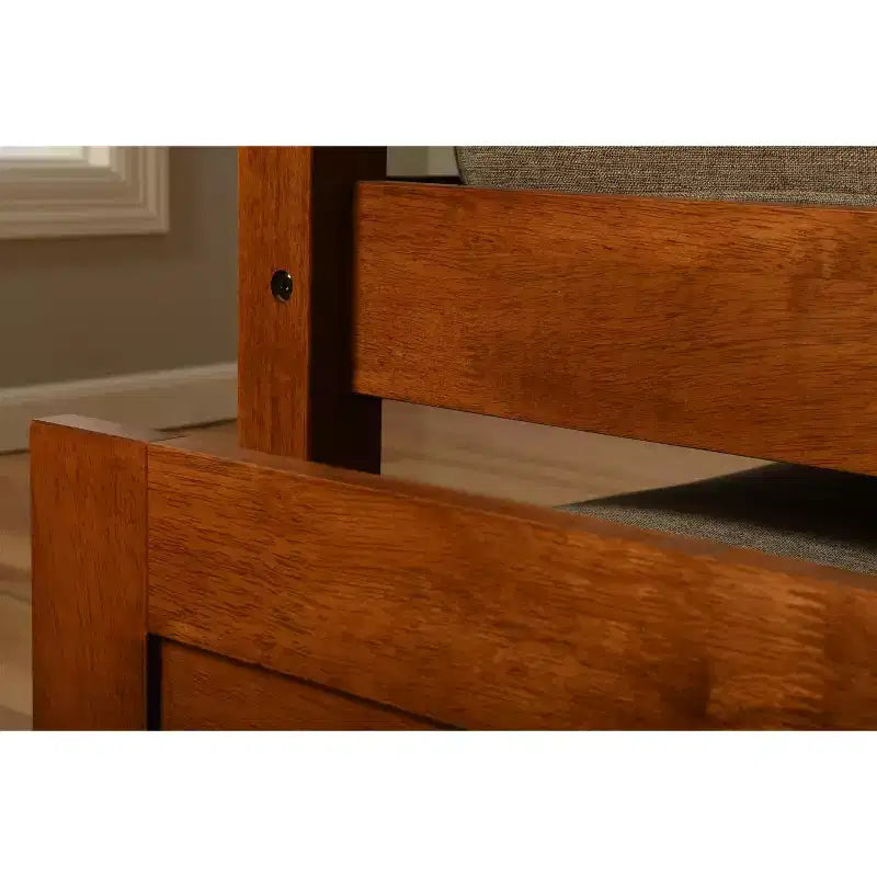 Telaio divano letto estraibile a doghe doppie, Barbados / Noce rustico, 2 posti letto