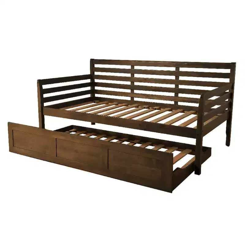 Telaio divano letto estraibile a doghe doppie, Barbados / Noce rustico, 2 posti letto