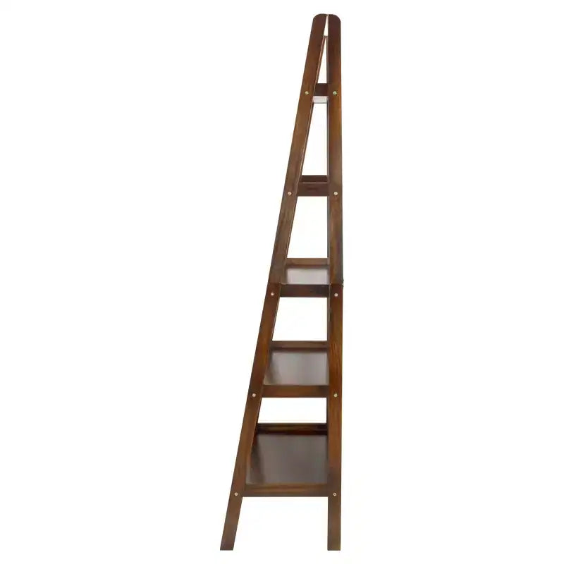 Libreria a scaletta a 5 ripiani da 72", espresso/marrone, 1 persona