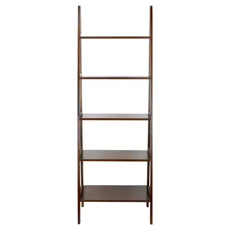 Libreria a scaletta a 5 ripiani da 72", espresso/marrone, 1 persona