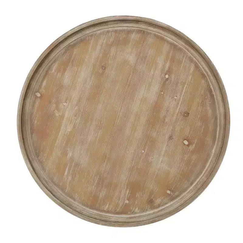 Tavolino da caffè rotondo, Naturale / Noce Scuro, 1 pezzo