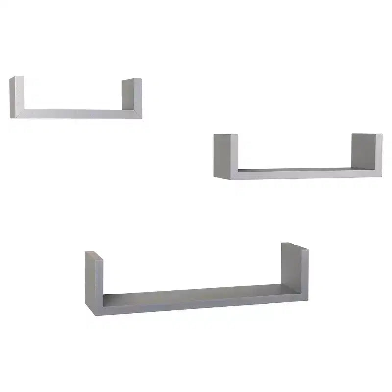 Set di 3 mensole a muro – Nero / Grigio / Espresso / Bianco, modulare, singola