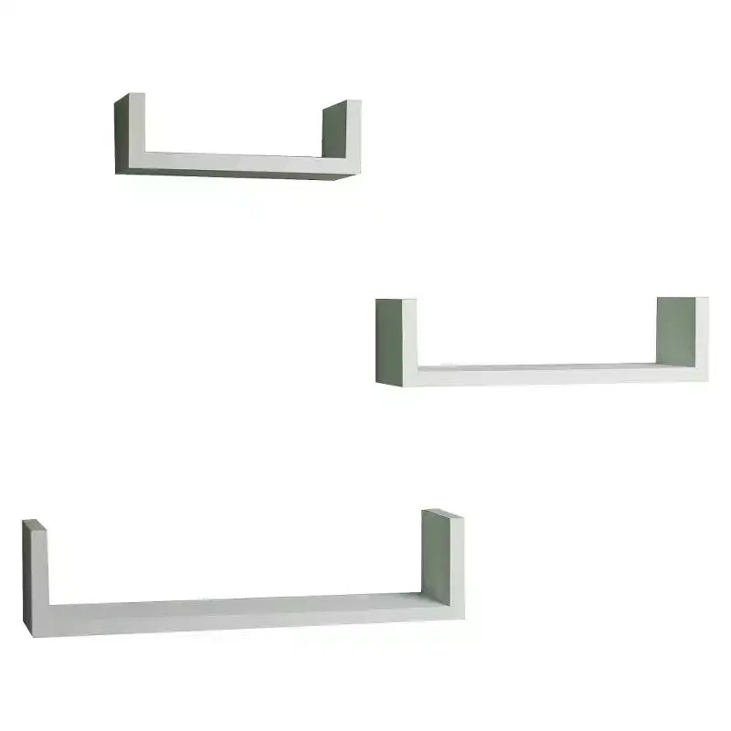 Set di 3 mensole a muro – Nero / Grigio / Espresso / Bianco, modulare, singola