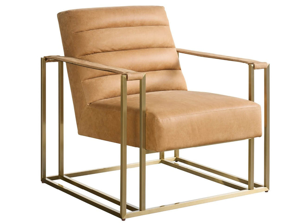 Poltrona di design - La base in metallo con struttura a giorno aggiunge un tocco arioso e architettonico, rendendola un'elegante aggiunta a salotti, uffici, camere da letto e