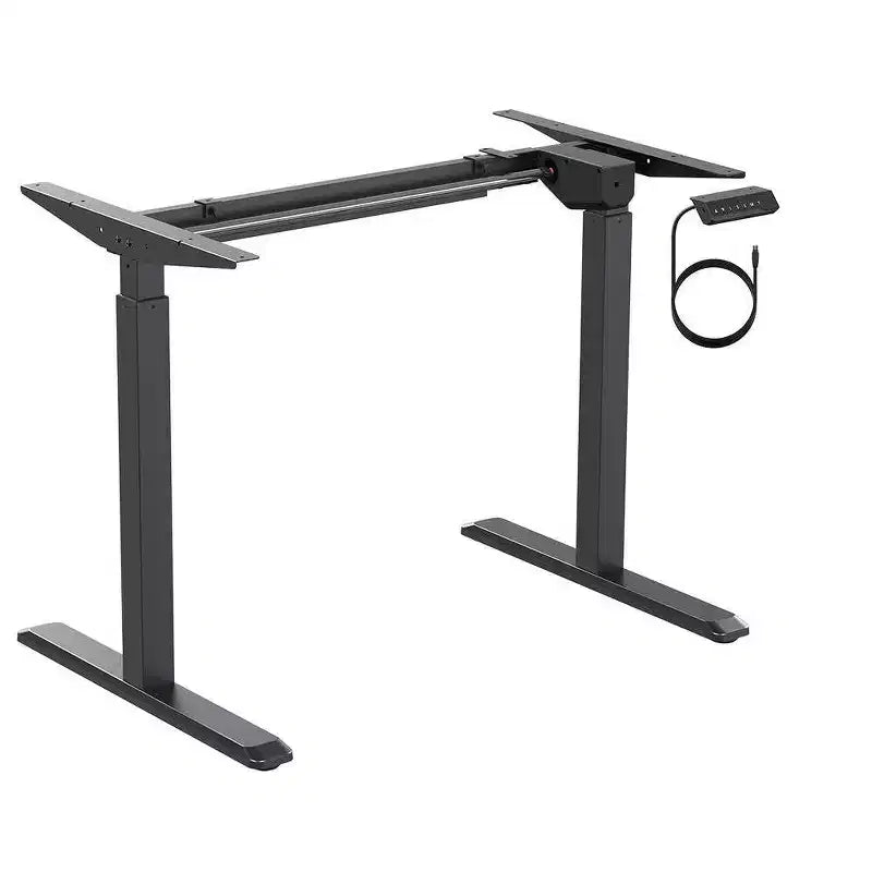 Monoprice Telaio Scrivania Alzata Regolabile in Altezza, da Seduti a in Piedi - Nero con Motore Elettrico Singolo, Compatibile con Piani da 99 cm-160 cm di Larghezza