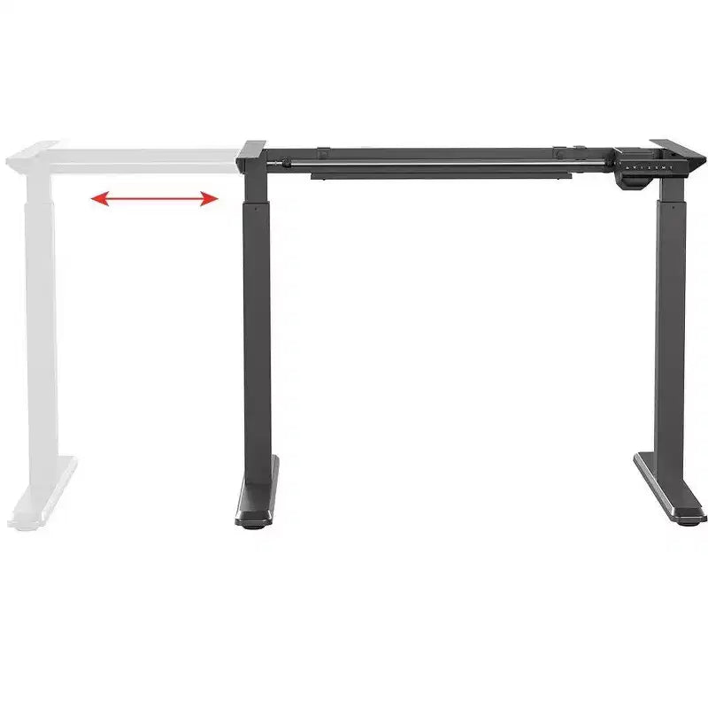 Monoprice Telaio Scrivania Alzata Regolabile in Altezza, da Seduti a in Piedi - Nero con Motore Elettrico Singolo, Compatibile con Piani da 99 cm-160 cm di Larghezza