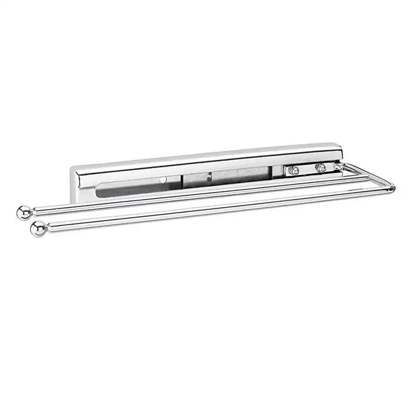 Rev-A-Shelf Under Sink Cabinet Kitchen Bathroom Prong Pullout Extendable 2 Prong Standard Size Towel Bar Organizer, Chrome, 563-51-C