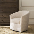 Poltrona Girevole - Misure 73,7 cm L x 76,2 cm P x 78,7 cm A Altezza seduta: 53,3 cm Altezza braccioli: 63,5 cm Tessuto: Rani Arctic - Semplice, sofisticato e infinitamente versatile, questo