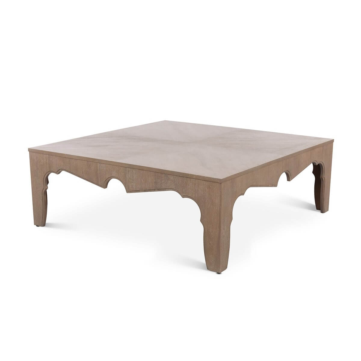Tavolino da caffè – Dimensioni: 117 cm L x 117 cm P x 42 cm H Materiali: 95% MDF, 5% Acacia. Disponibile in tre finiture – Il tavolino combina la maestosa presenza delle Indie Occidentali britanniche