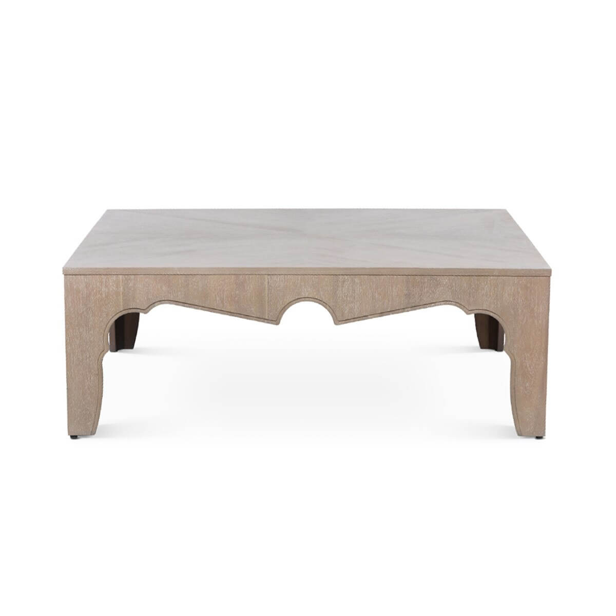 Tavolino da caffè – Dimensioni: 117 cm L x 117 cm P x 42 cm H Materiali: 95% MDF, 5% Acacia. Disponibile in tre finiture – Il tavolino combina la maestosa presenza delle Indie Occidentali britanniche