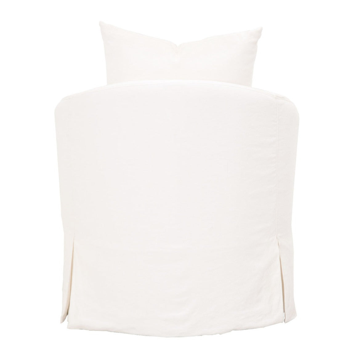 Sedia a pozzetto girevole in crêpe color crema con fodera - Questa bellissima sedia, dotata di una struttura in legno massiccio di rovere con una removibile, è perfetta per dare a qualsiasi salotto un tocco di eleganza informale.